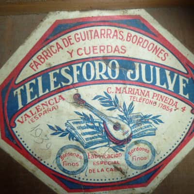 Telesforo Julve 1a mastergrade guitar 1939 beautiful classical guitar image 7