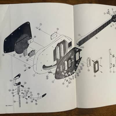 Vox V261 Guitar Service Information 1969 Schematic Layout image 2