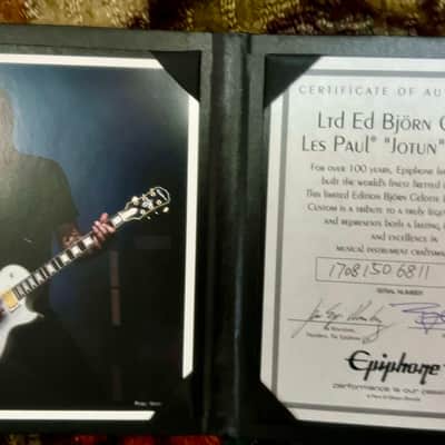 Epiphone Bjorn Gelotte Signature "Jotun" Les Paul Custom 2016 - 2019 - Bone White image 16