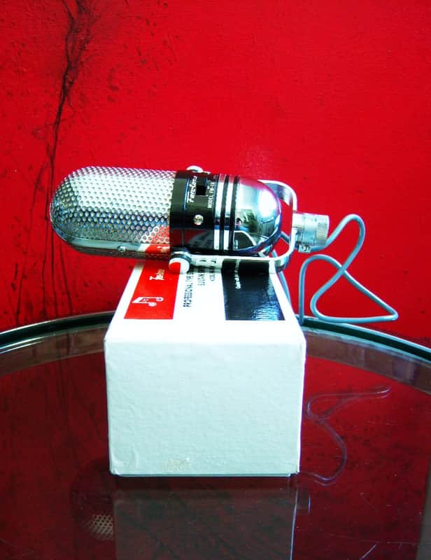 Vintage 1960's Fen-tone FM-18 crystal pill microphone High Z with cable & box Calrad Lafayette Olson image 1