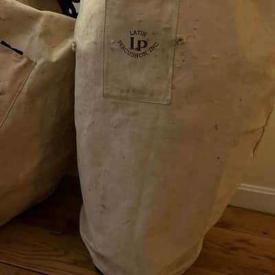 Latin Percussion Palisades Park, NJ Conga Set w/ Original Bags and Stands 1970s - Black image 5