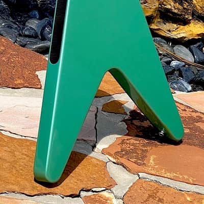 Gibson Flying V '58 Reissue Bass 1999 - the only Inverness Green of 4 ever produced in 1999 as rare as it gets ! image 6