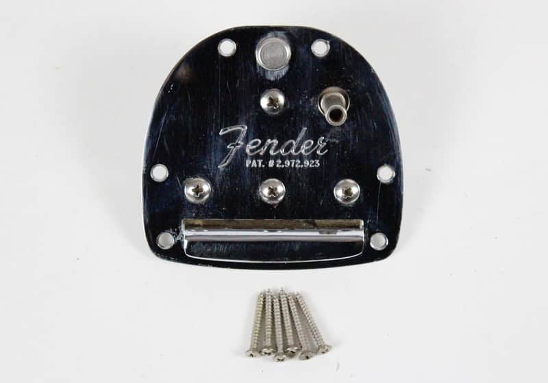 1966 Vintage Fender Jazzmaster/Jaguar Tremolo Vibrato Tailpiece Chrome Very Good w/Original ScrewsEarly-CBS 1960s image 1