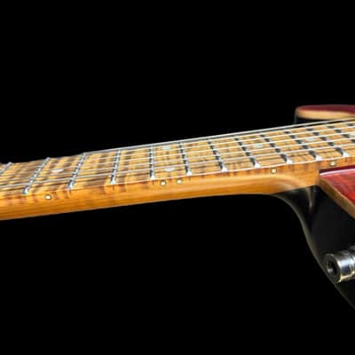 Harley Benton Aeolus Semi Hollow Electric Guitar in Frost Flame image 9