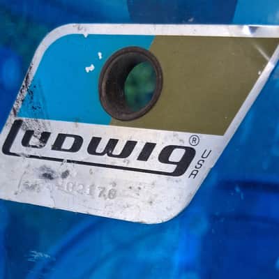 Ludwig  Vistalite 4 Piece Drum Kit Acrylic Shell Pack 1970 - Blue image 8