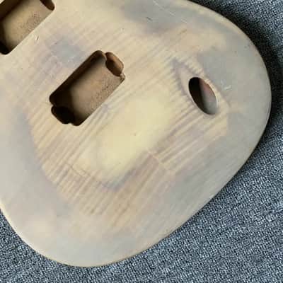 Tiger Maple Top HH Mahogany Guitar Body image 14