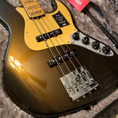 Fender American Ultra Jazz Bass with Maple Fretboard 2019 - Present - Texas Tea image 21