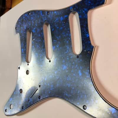 Fender 4-Ply MOTO Stratocaster Pickguard - Blue Pearloid image 2