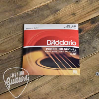 D'Addario EJ17 Phosphor Bronze Acoustic Guitar Strings 13-56 image 2
