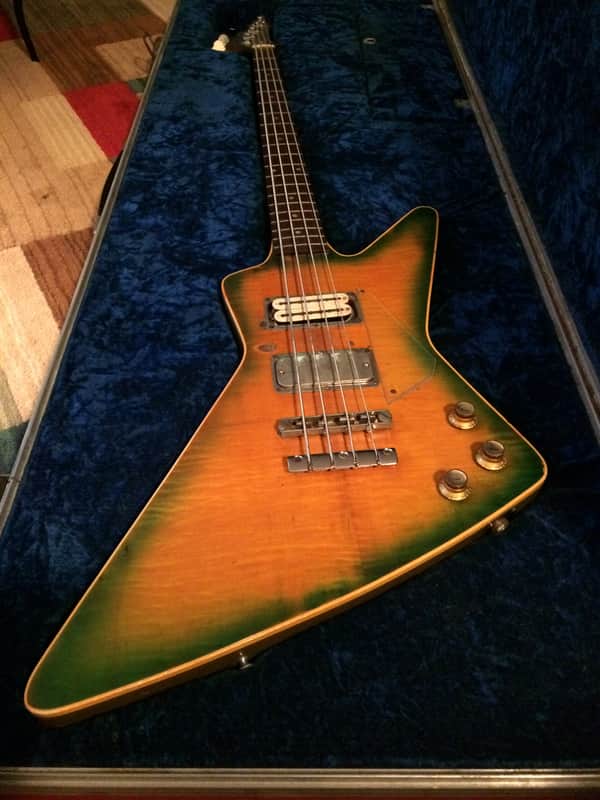 The first Hamer Standard Bass! Custom Built for Cheap Trick’s Tom Petersson 1974 Green Sunburst image 1