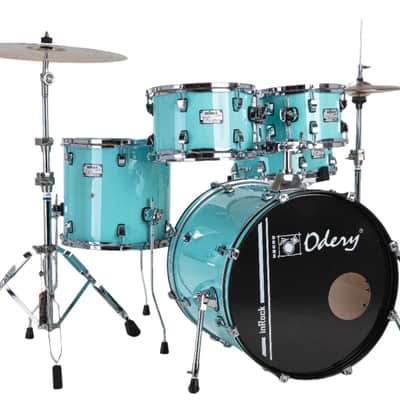 Odery inRock Series Drum Kit w/ Full Hardware Pack & Snare - Surf Green 10/12/14/14/20 - *** Spring Sale*** image 1