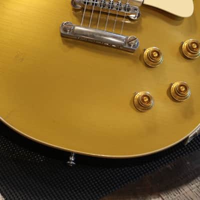 Unplayed! 2022 Gibson Custom Shop 1957 Reissue Les Paul 70th Anniversary Electric Guitar Murphy Lab Double Gold Darkback + COA OHSC image 5
