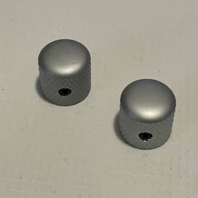 2000's Electric Guitar Brushed Chrome Dome Metal Volume Allen Set Screw Knobs Fits Jackson Dinky image 2