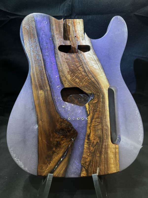 MH Customs Mystic Walnut T-Style Body 2026 - Black Walnut and Resin image 1