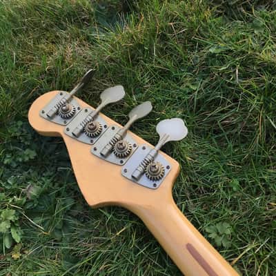 RARE 1976 Fernandes Burny FRETLESS Precision Bass + Original HARDCASE // Maple Fretboard + White Bin image 14