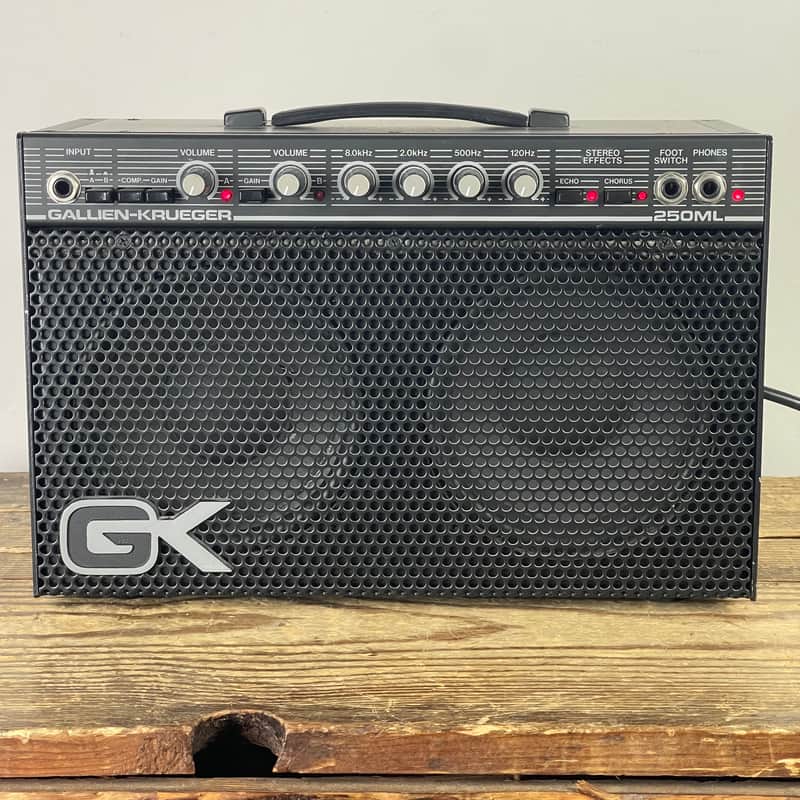 Gallien-Krueger 250ML Series I 100-Watt Stereo Lunchbox Guitar Combo 1980s W/ Footswitch - Black