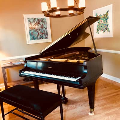 Baldwin F series, Semi Concert Grand Piano, 7′ Black F 1968-69 - Hammers and strings etc were renewed. image 2
