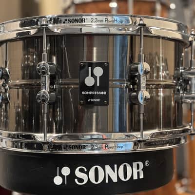 Sonor Kompressor 13X7 Nickel Over Brass Snare Drum image 1