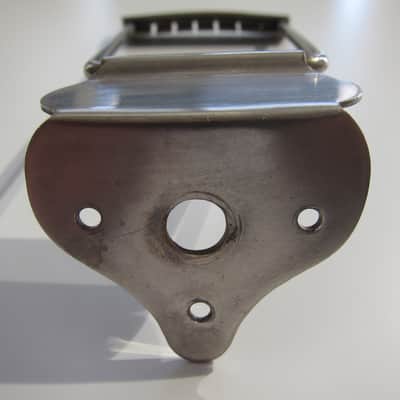 Gibson Epiphone National & Others Acoustic Archtop Guitar Tailpiece Authentic Vintage Part Made in Germany Circa-1940s-1960s-Nickel Silver image 4