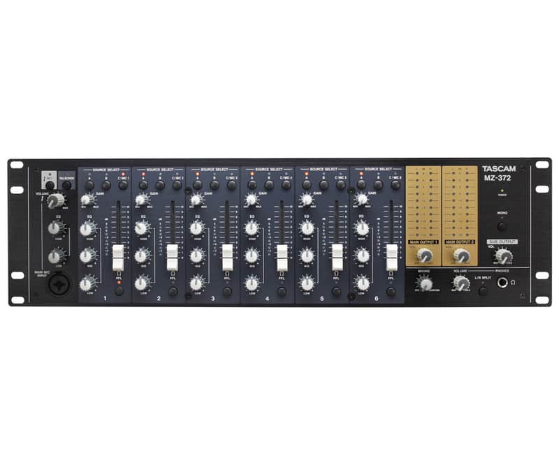TASCAM MZ-372 7-Channel Rackmount Mixer image 1