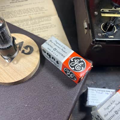 GE General Electric GE 5y3gt Tube gray  plates rectifier Tweed / Champ amps - Gray plate image 8