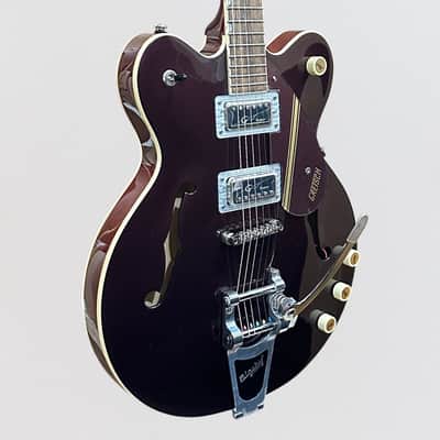 Gretsch G2604T Limited Edition Streamliner Rally II w/ Bigsby Center Block Electric Guitar - Two-Tone Oxblood/Walnut Stain image 2