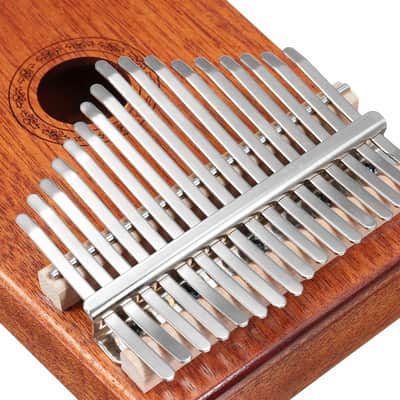 17 Keys Kalimba Thumb Piano High-Quality Wood Mahogany Body Musical Instrument Bundle Starter Kit image 9