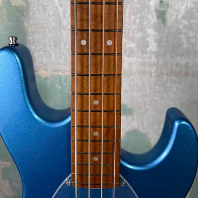 Sadowsky MetroExpress 21-Fret Vintage M Bass Roasted Maple Fingerboard 4-String - Solid Ocean Blue Metallic High Polish image 5