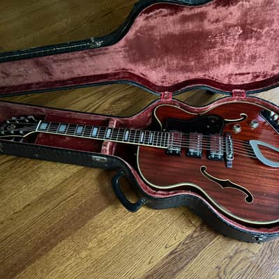 1962 GUILD SF-350 Stratford Starfire in Incredibly Rare All-Mahogany Cherry Finish image 9