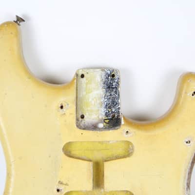 RARE 1963 Vintage Fender Stratocaster BODY 4-Bolt Refinished White/Blonde (Original Sunburst Finish) Strat USA 1960s L-Series Pre-CBS image 2