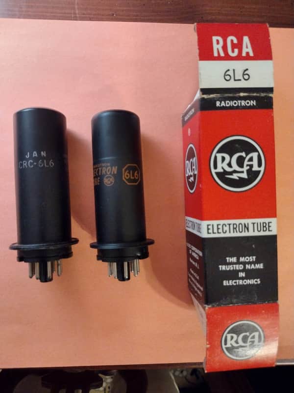 RCA 6L6, JAN CRC 6L6 1950's - Black bottle image 1
