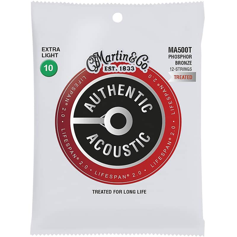 Martin MA500T Phosphor Bronze Treated Extra-Light-Gauge Strings 12-String image 1