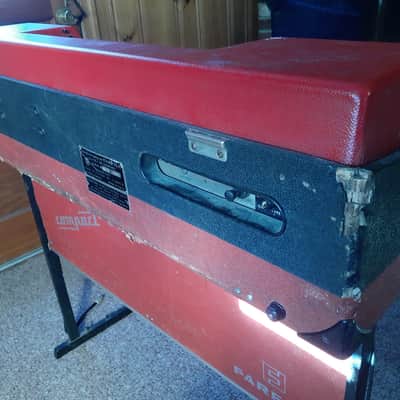 Farfisa Combo Compact 61-Key Organ 1964 - 1968 - Red with Black-White / White-Black Keys image 4