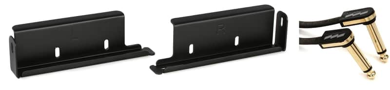 Truetone CSBRAC Mounting Bracket for 1 SPOT Pro (pair) Bundle with EBS PG-10 Premium Gold Flat Patch Cable - Right Angle to Right Angle - 3.94 inch image 1