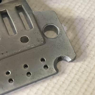 2000's Japan Jackson Licensed JT-580LP Floyd Rose Tremolo Bridge Brushed Chrome Base Plate image 12