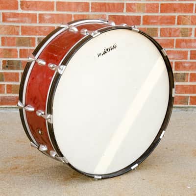 Used vintage Slingerland 26 x 8" Marching Bass Drum, Red Sparkle image 1