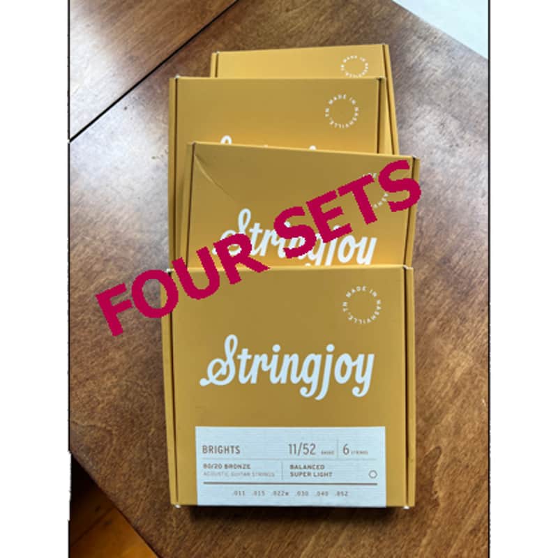 Stringjoy Brights 80/20 Bronze Acoustic Guitar Strings - Balanced Super Light (.11 - .52) 2010s - Standard image 1