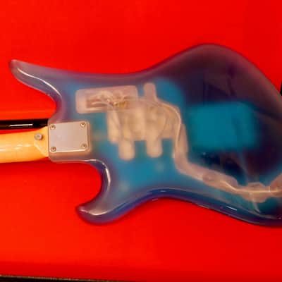 Teisco  Spectrum 5  1990 - Frosted Blue Acrylic image 8