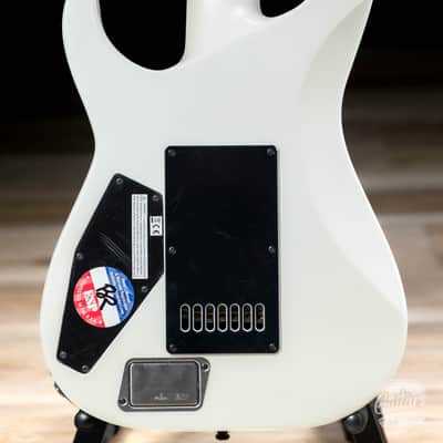 ESP E-II M-II 7B Baritone 7-String Evertune Guitar w/ Case – Pearl White image 8