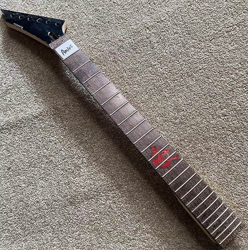 Reversed Headstock Maple Wood Electric Guitar Neck, 24 Frets Rosewood Fingerboard image 1