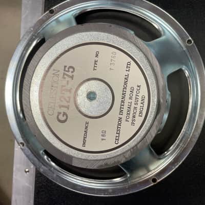 Celestion T3760 G12T-75 12" 75-Watt 16 Ohm Jubilee Cab Speaker 1987 - Silver image 7