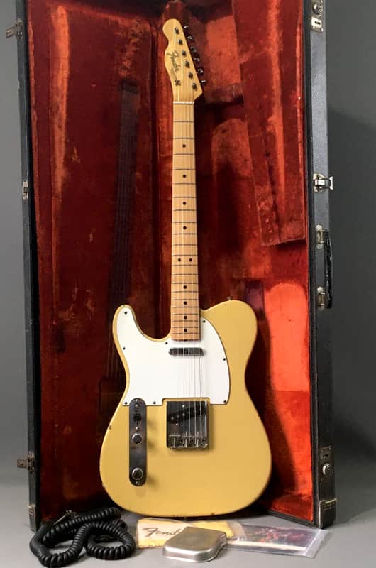 LEFTY! Vintage 1968 Fender Telecaster Guitar Maple Cap Neck Blonde Nitro Light Swamp Ash Solid Body 7 lb HSC Rare image 1