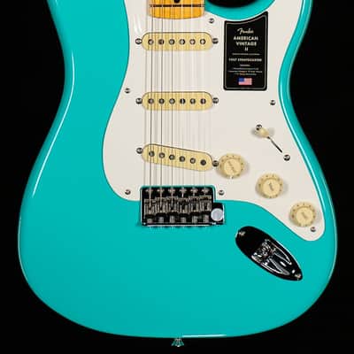 Fender American Vintage II 1957 Stratocaster Maple Fingerboard Sea Foam Green (371) image 3
