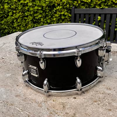 ✮ULTRA RARE✮Vintage✮YAMAHA OAK Custom ✮14" x7 " SNARE✮MUSASHI BLACK✮+ ALUMINIUM DIE CAST ! image 4