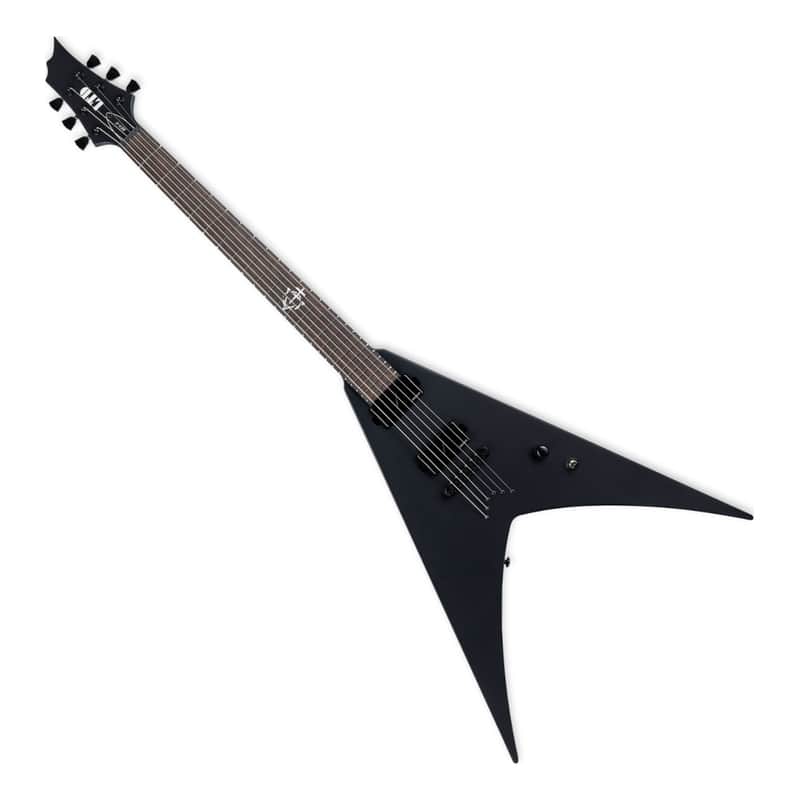 ESP LTD HEX-6 Nergal Guitar Black Satin B-Stock image 1