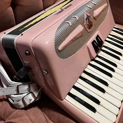 Generalfisa Pink *Vintage 48 Bass 17" Accordion* [EXCELLENT] George Riddle 1970s/80s - Pink image 15