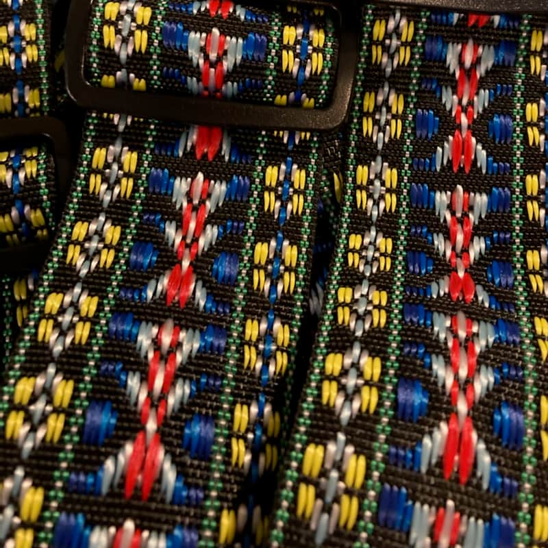 Great looking 2" Hootenanny Woven Guitar Strap 3 finishes available image 1