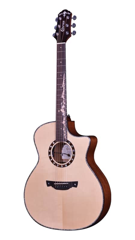 Crafter ML G-MAHO CE Anniversary MAHO Series Grand Auditorium Cutaway Moonlight Inlay Solid Spruce Top Mahogany Neck 6-String Acoustic-Electric Guitar w/Gig Bag image 1