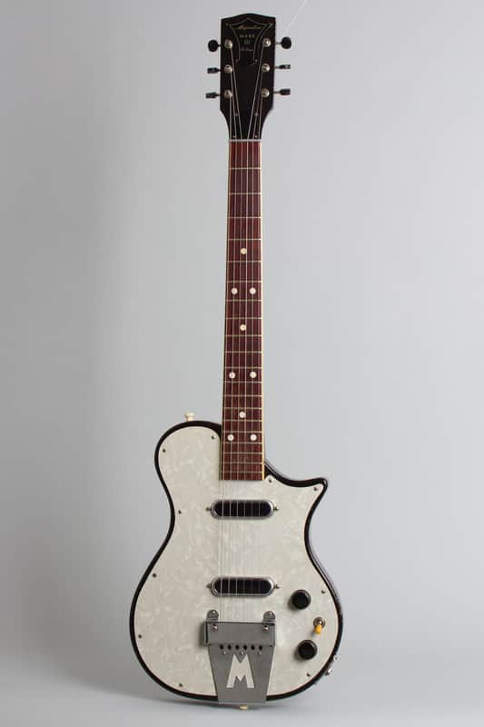 Magnatone  Mark III Deluxe Solid Body Electric Guitar (1957), ser. #53424, original brown hard shell case. image 1