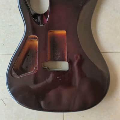 Grey Mahogany Telecaster Tele Style Guitar Body with Flame Maple Veneer image 4